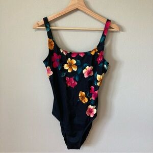 Vintage Jantzen Floral Textured Bathing Suit